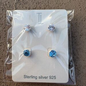 2 Pair Sterling Silver Earrings
